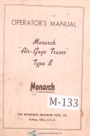 Monarch-Monarch Type B, Air-Gage Tracer Operations & Parts Lists Manual-Air-Gage Tracer-Type B-01